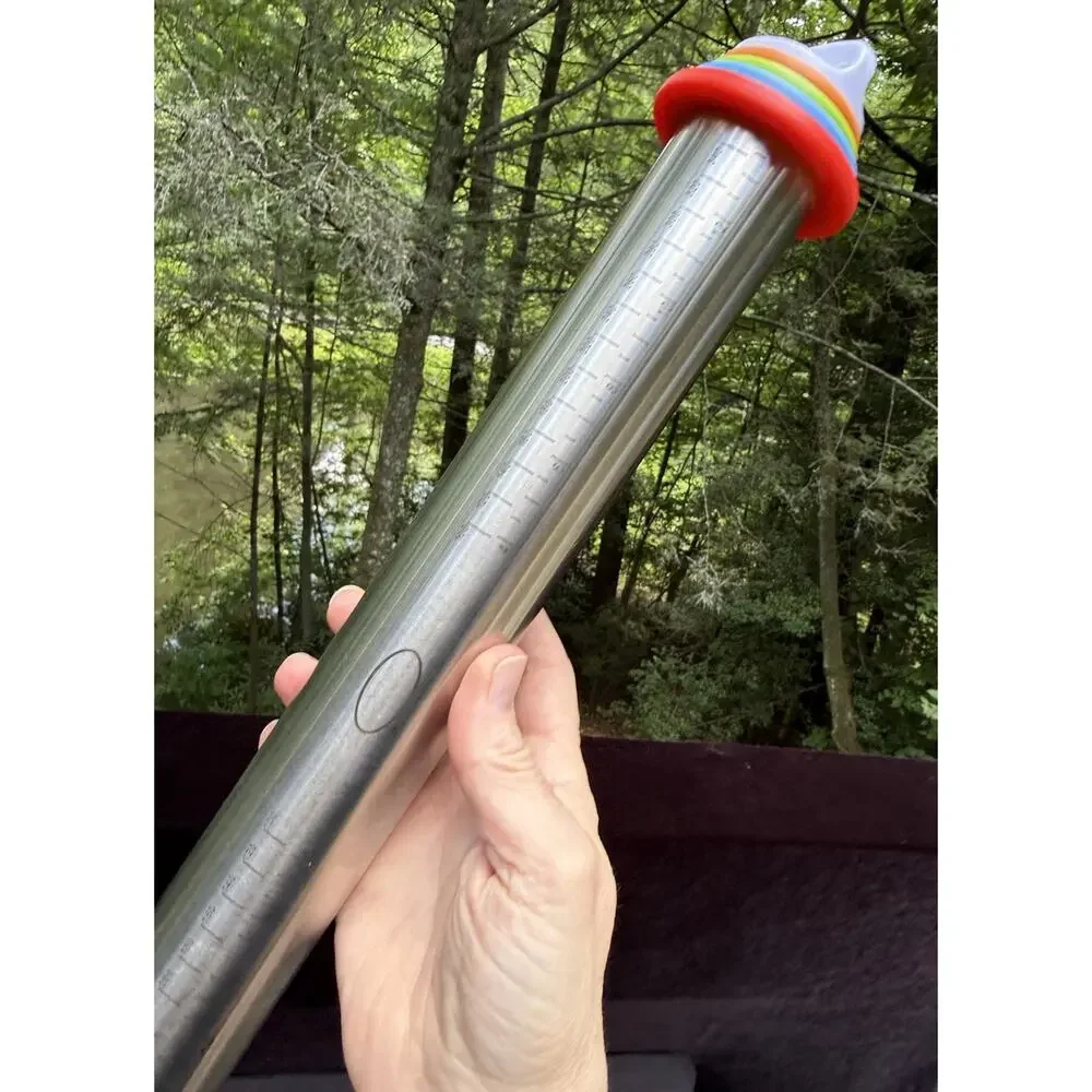 Quellance Rolling Pin 4 X Adjustable Thickness Stainless Steel Dishwasher Safe